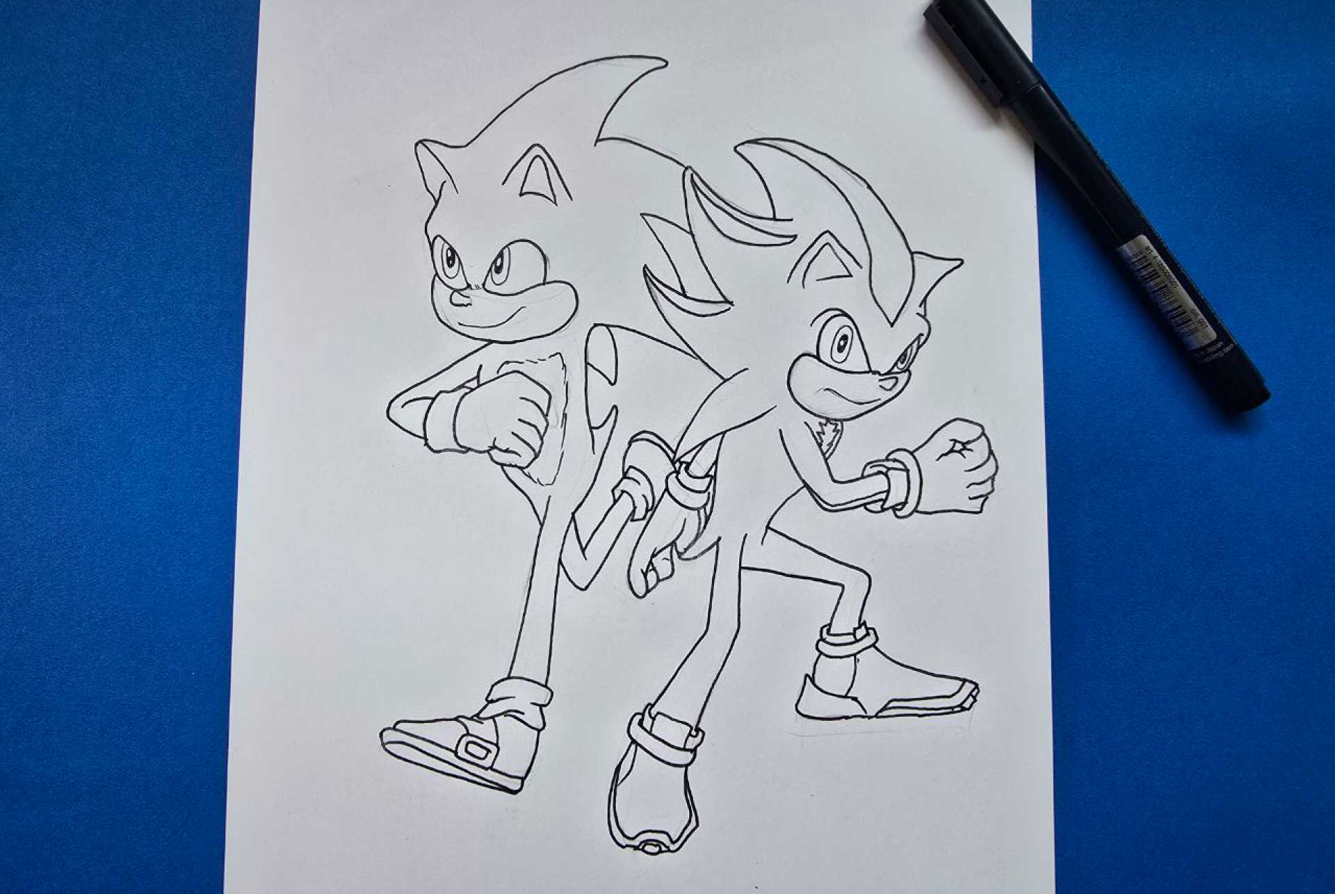 Cómo Dibujar a Sonic el Erizo 3
