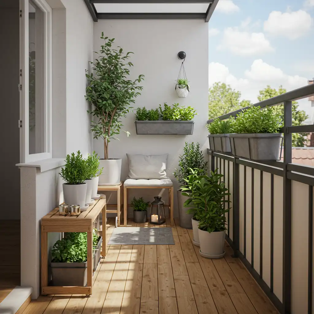 Descubre 12 ideas económicas para transformar tu balcón en un mini-jardín lleno de frescura, estilo y confort sin gastar demasiado. #RevistaCocoEc #DecoraciónDeBalcones #MiniJardín #CasasyJardines #IdeasEconómicas #HogarVerde #EstiloNatural