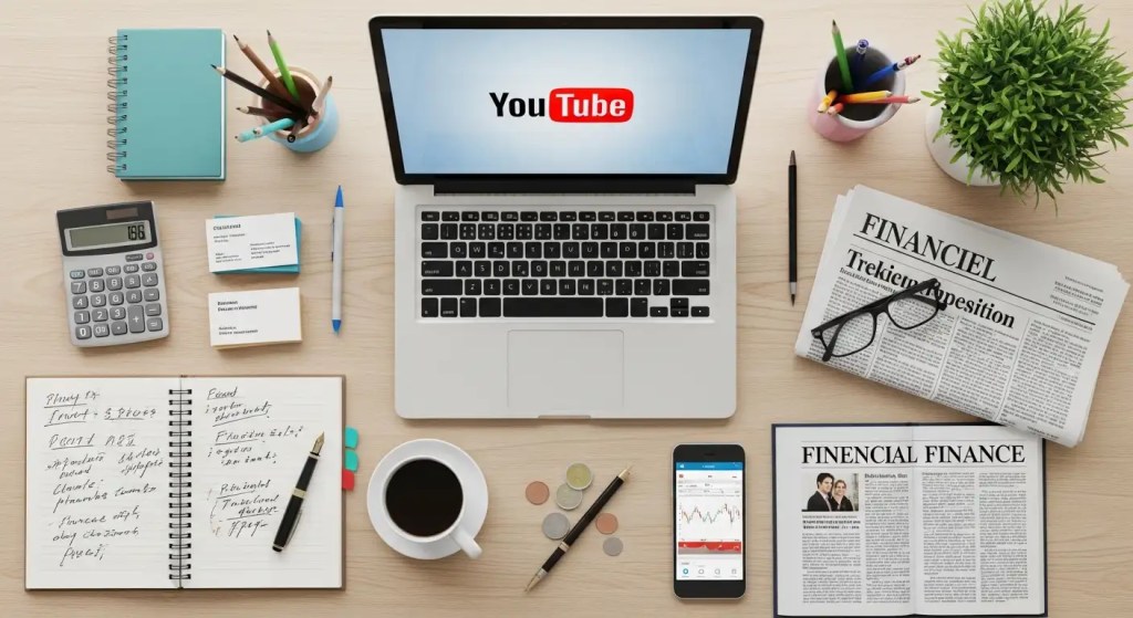 Creador de contenido analizando nichos rentables para ganar dinero en YouTube con finanzas personales y Make Money Online.