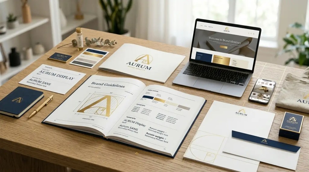 Sistema de identidad visual aplicado a branding y comunicación de marca coherente