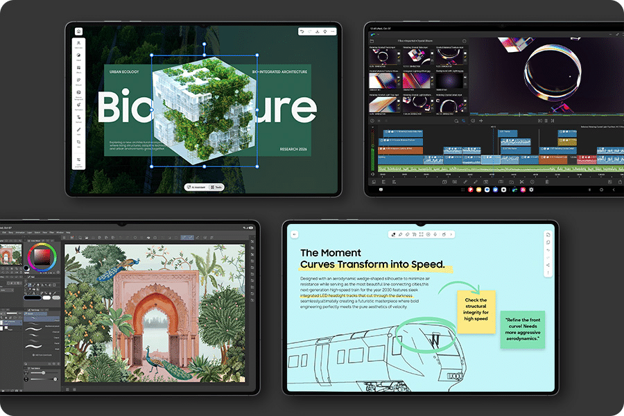 La Galaxy Tab S12 es la nueva familia de tablets premium de Samsung para 2026. Está formada por la S12+ y la S12 Ultra, ambas con Dimensity 9500, pantallas Dynamic AMOLED 2X de 120 Hz, S Pen, Galaxy AI y Android 17. La principal diferencia está en el tamaño, configuración, cámaras y conectividad.